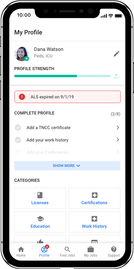 Screenshot of the On Demand credentialing feature