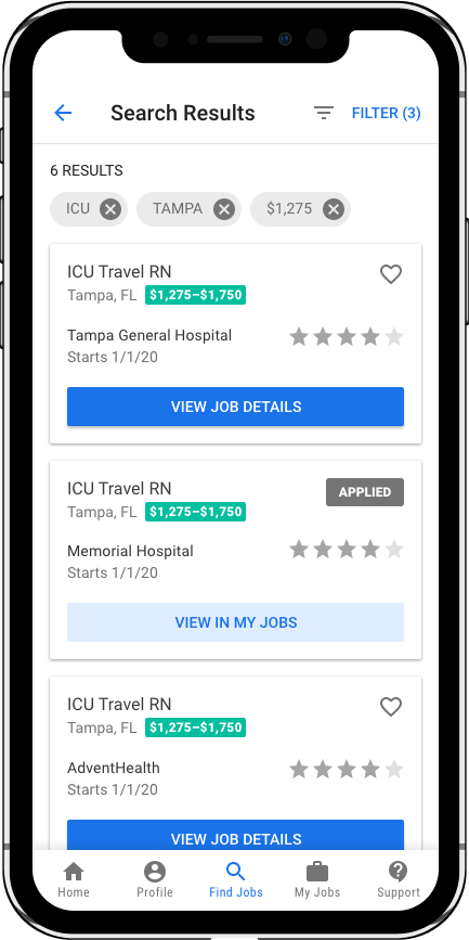 Screenshot of the On Demand Job Search feature